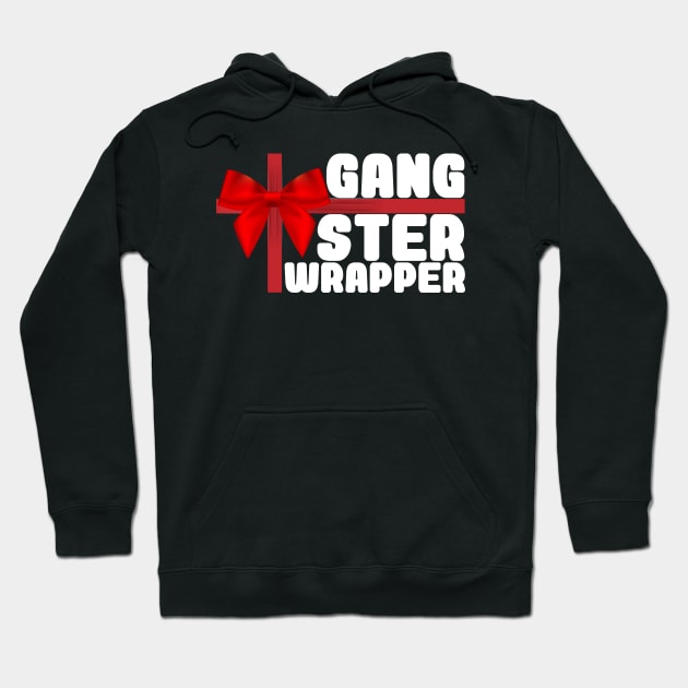 Gangster Wrapper (Rapper) Christmas Bow Present Hoodie by PozureTees108